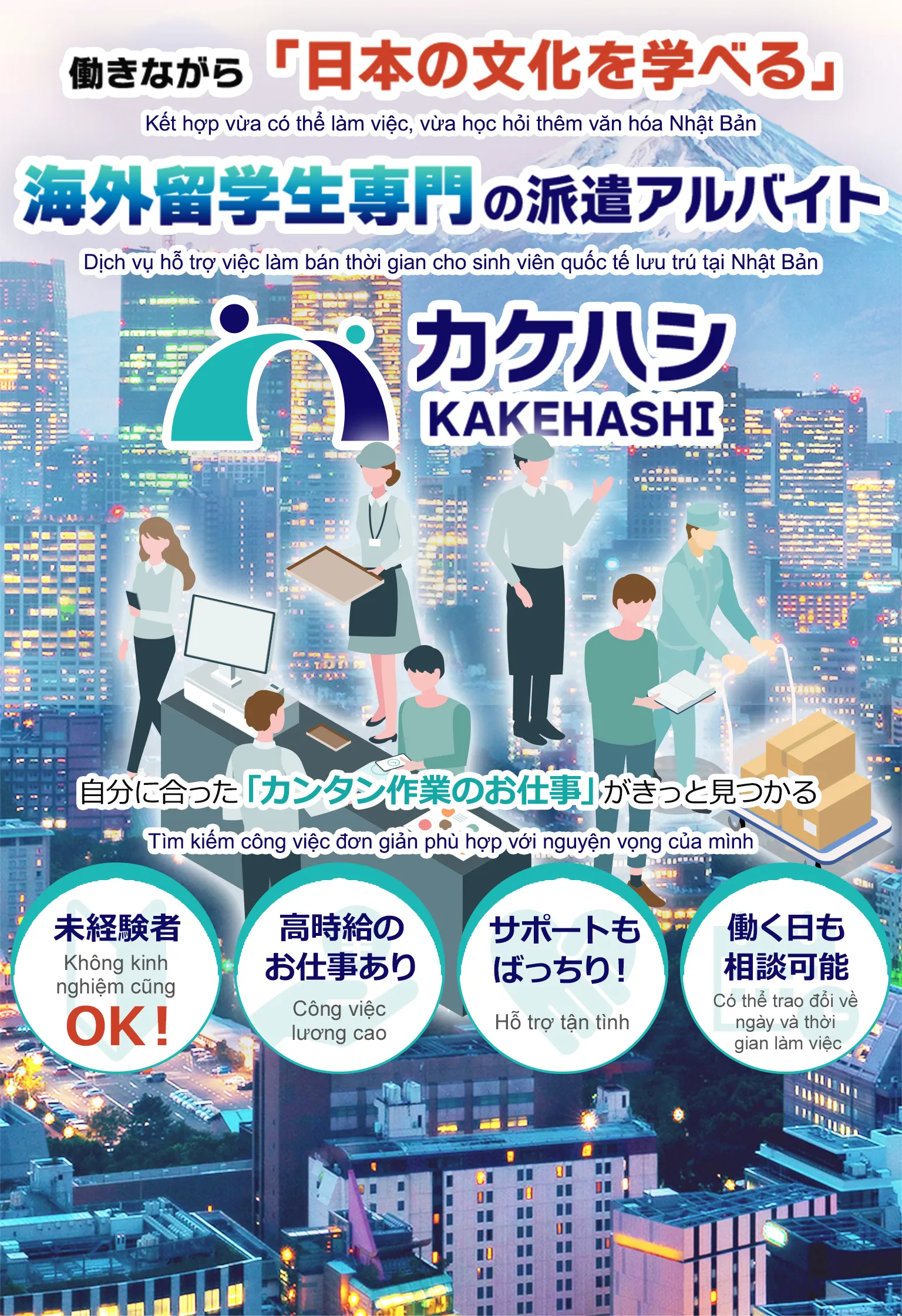 海外留学生の派遣アルバイト